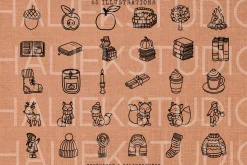 Fall Doodle Procreate Stamps Brushes