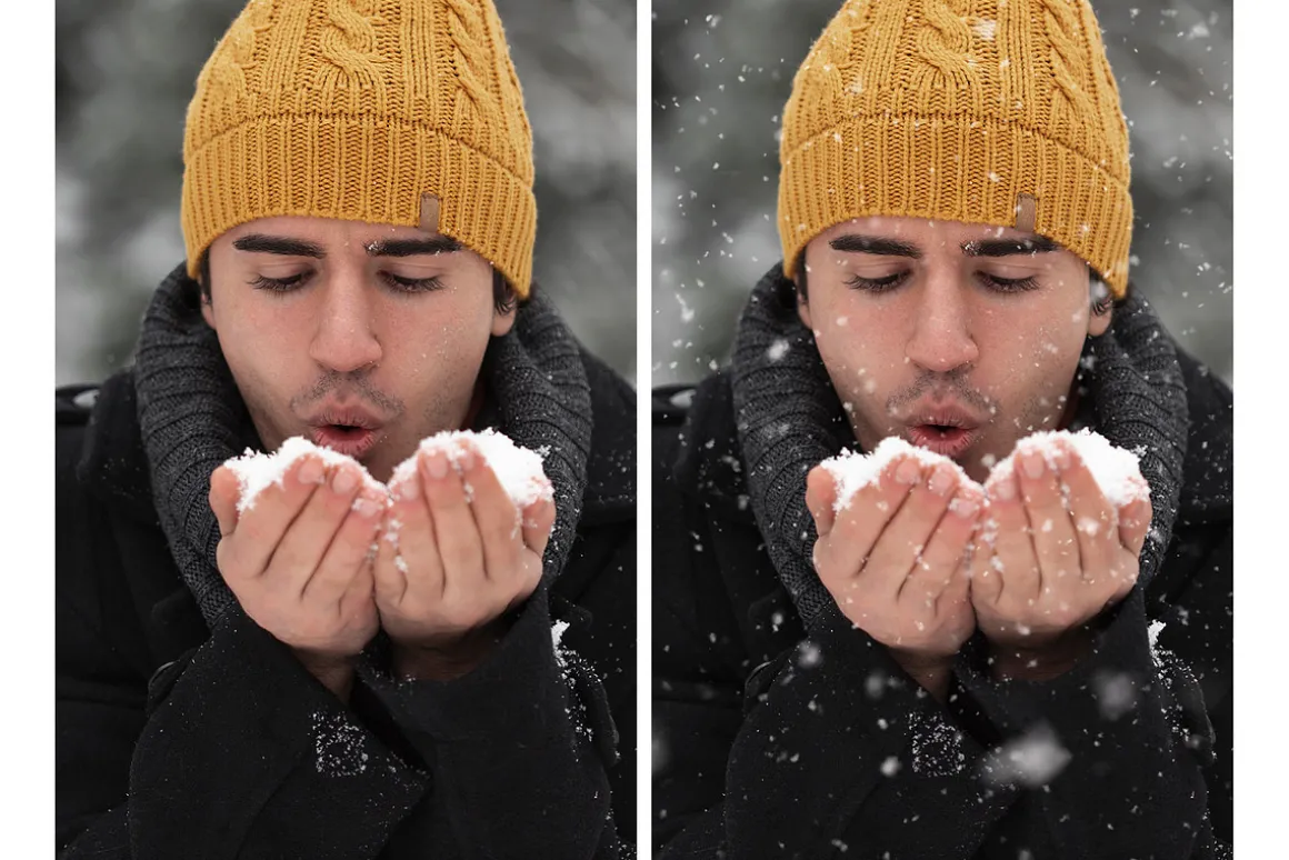 Falling Snow 70 Photo Overlays