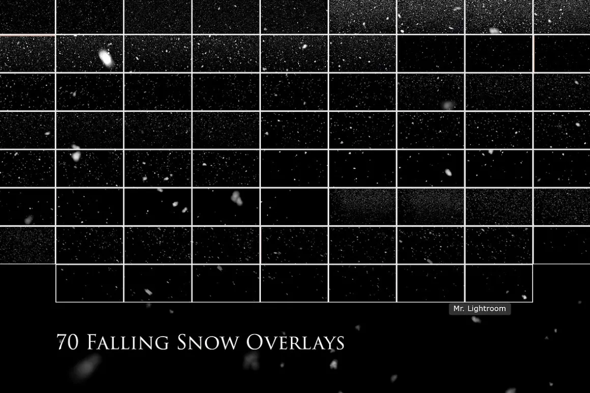 Falling Snow 70 Photo Overlays