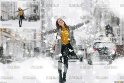 Falling snow photoshop overlay