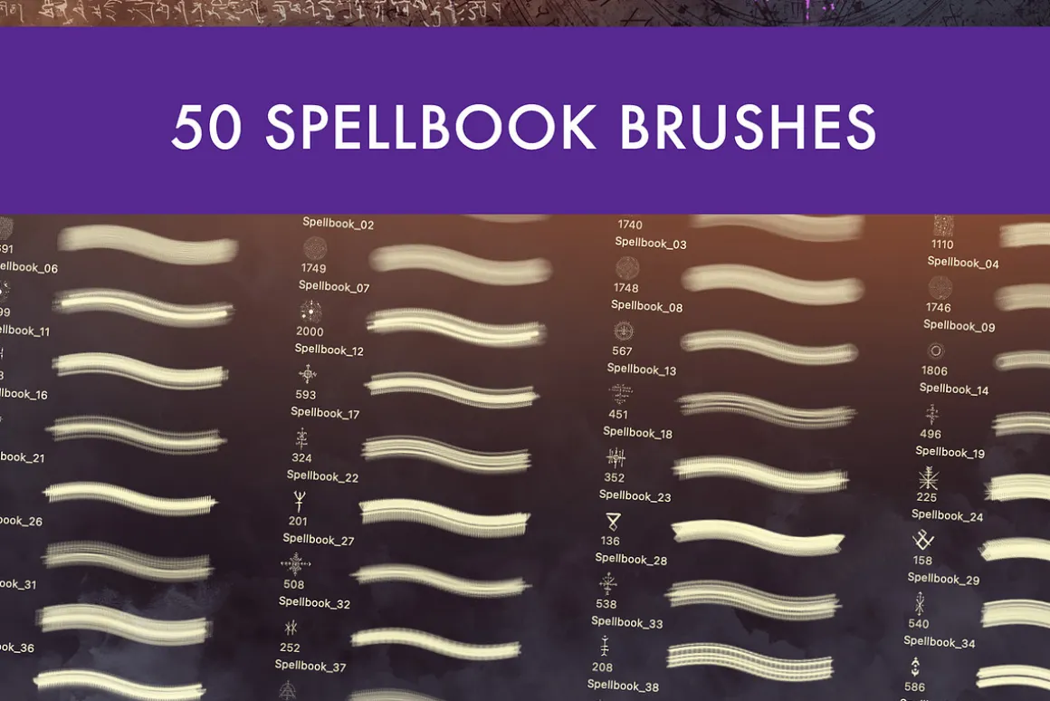 Fantasy Spell Book Brush Set