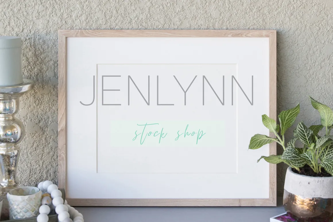Farmhouse Wood Frame Mockup, PSD