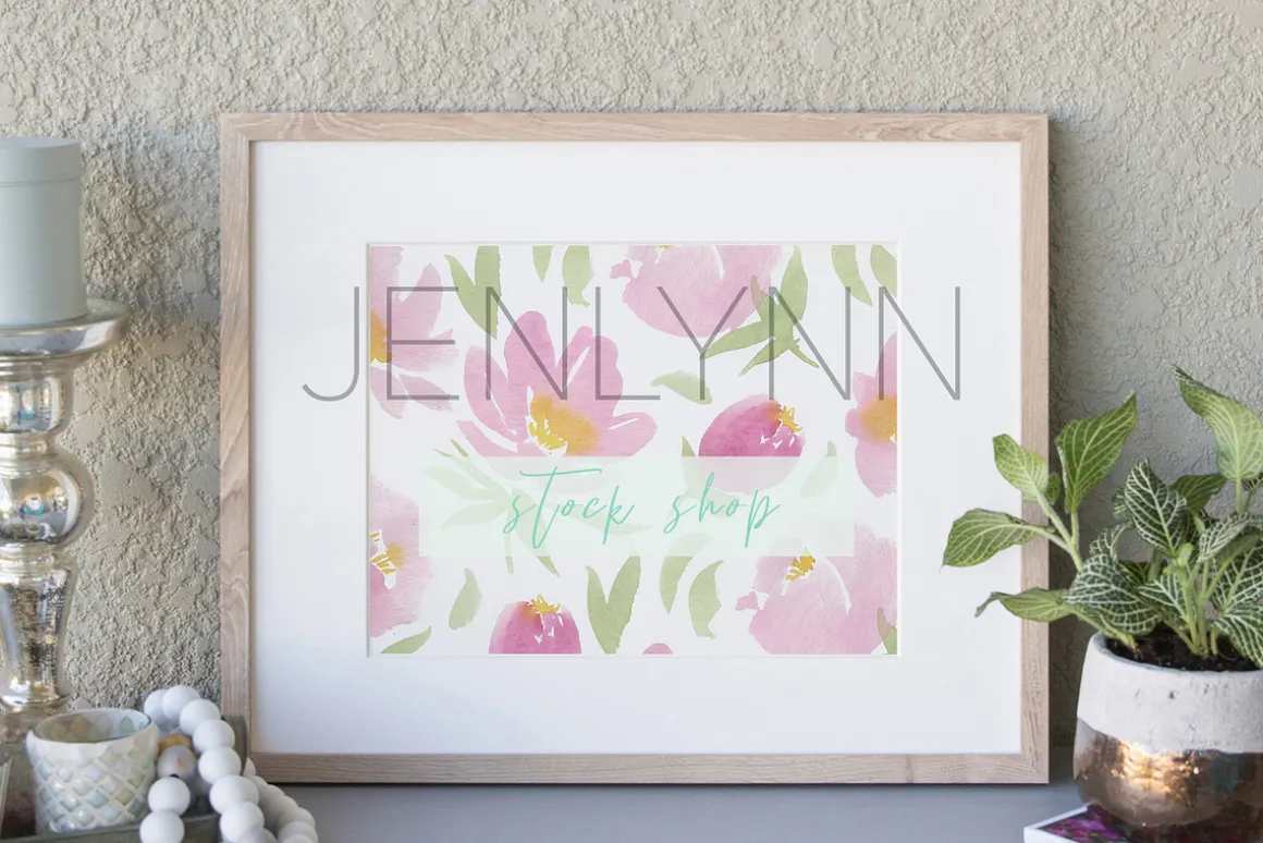 Farmhouse Wood Frame Mockup, PSD