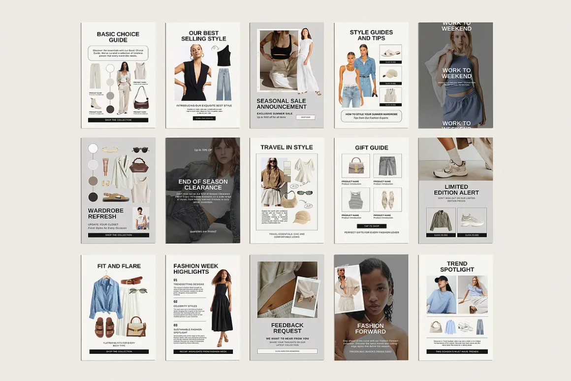 20 Fashion Email Canva Template
