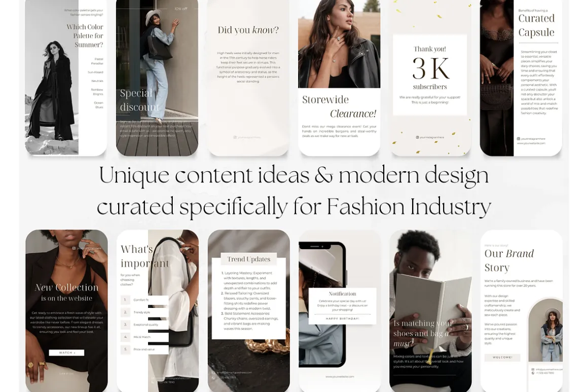 65 Fashion Social Media Stories