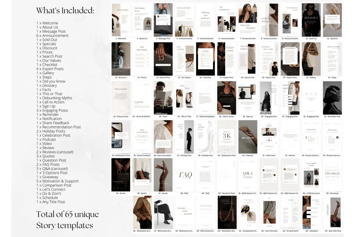 65 Fashion Social Media Stories