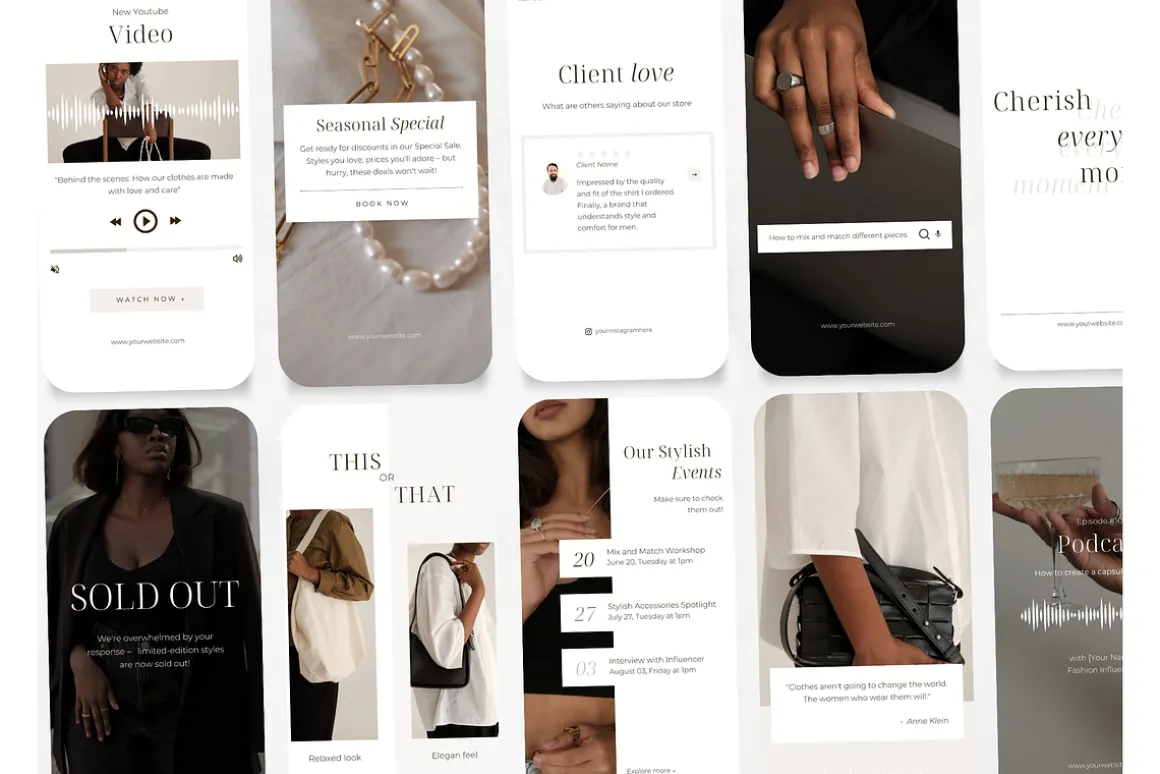 65 Fashion Social Media Stories