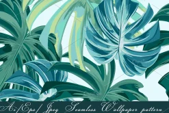 Fashion tropical pattern monstera