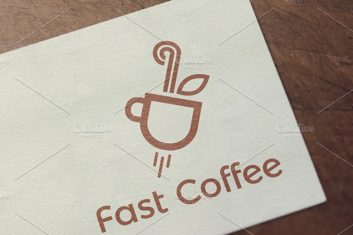 Fast Coffee Logo Template