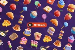 Fast Foods 3D Icons