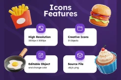 Fast Foods 3D Icons