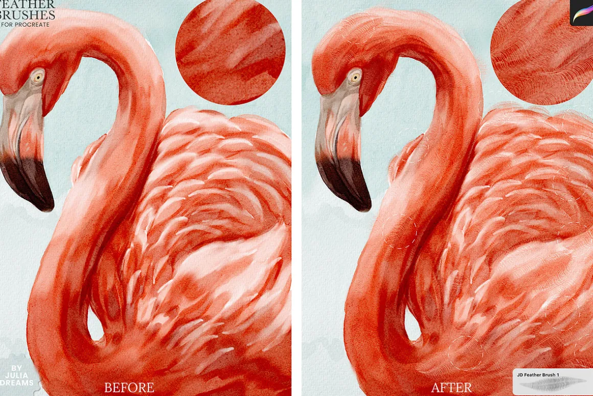 Feather Brushes for Procreate