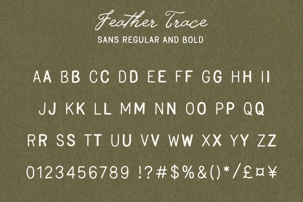 Feather Trace - Organic Font Duo
