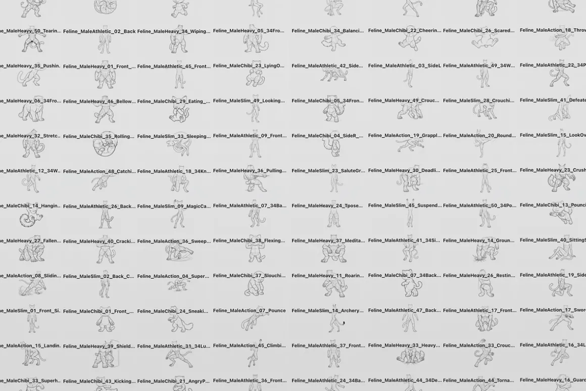 Feline Furry Male Base Stamp Brushes
