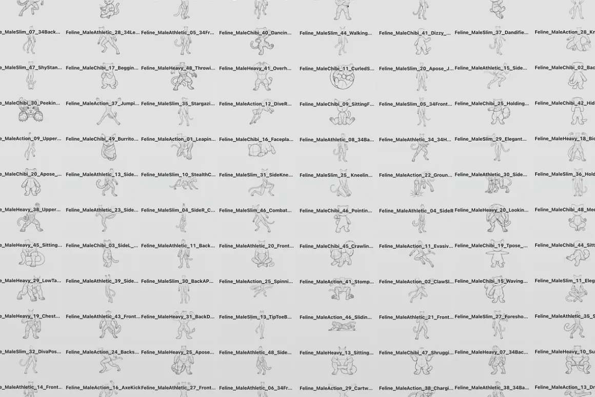 Feline Furry Male Base Stamp Brushes