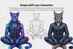 Feline Furry Male Base Stamp Brushes