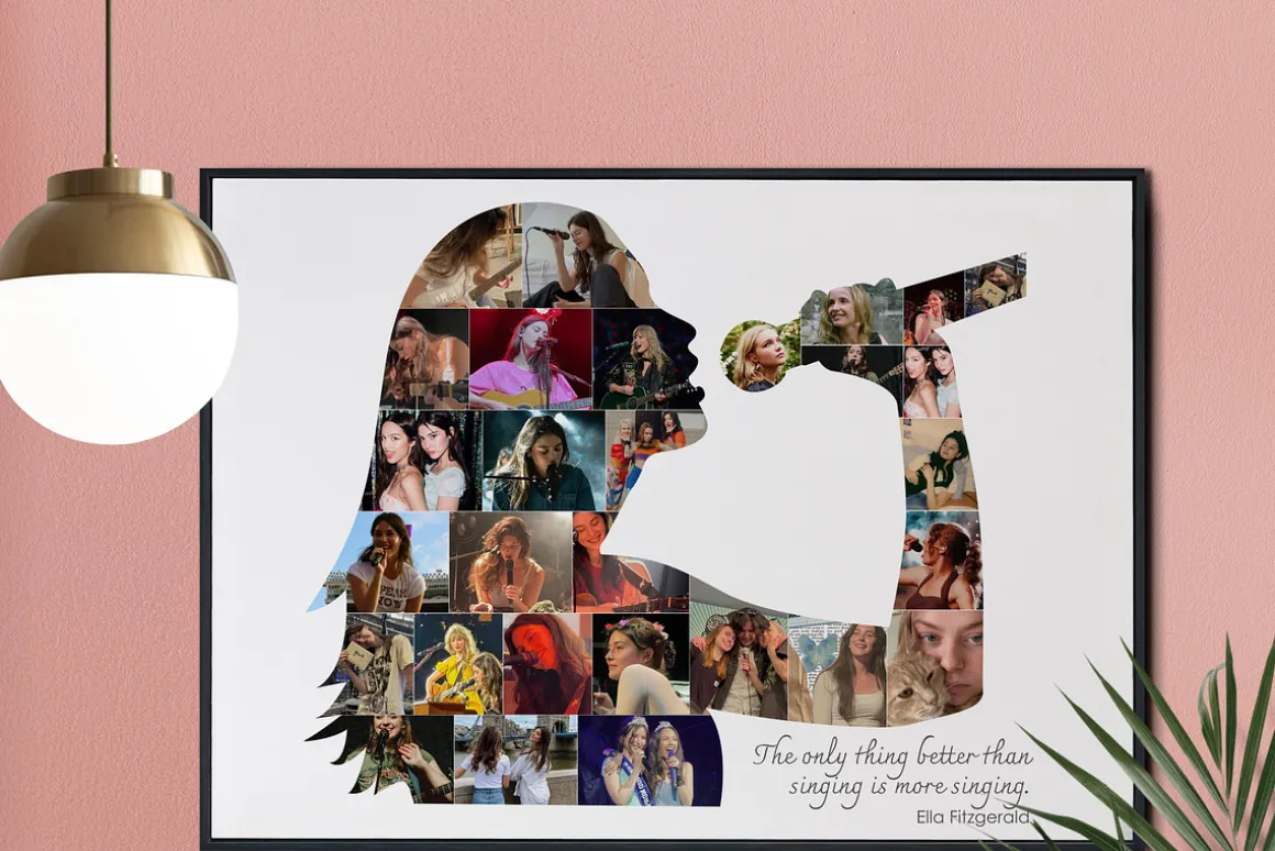 Female singer Photo collage