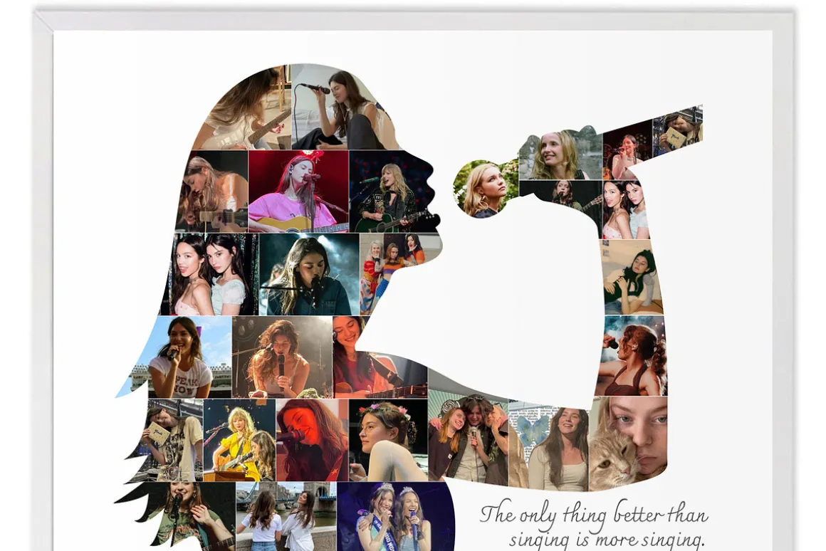 Female singer Photo collage