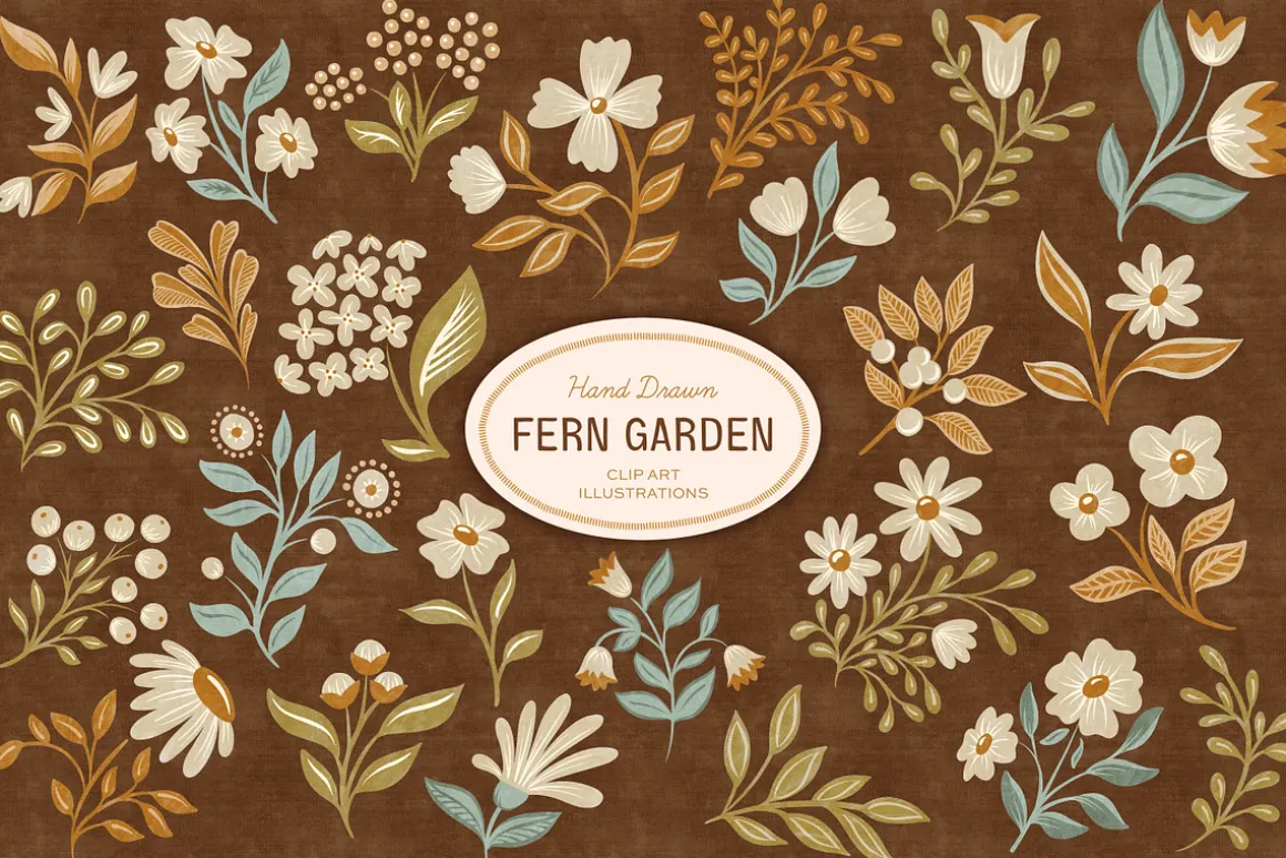 Fern Floral Illustrations & Pattern