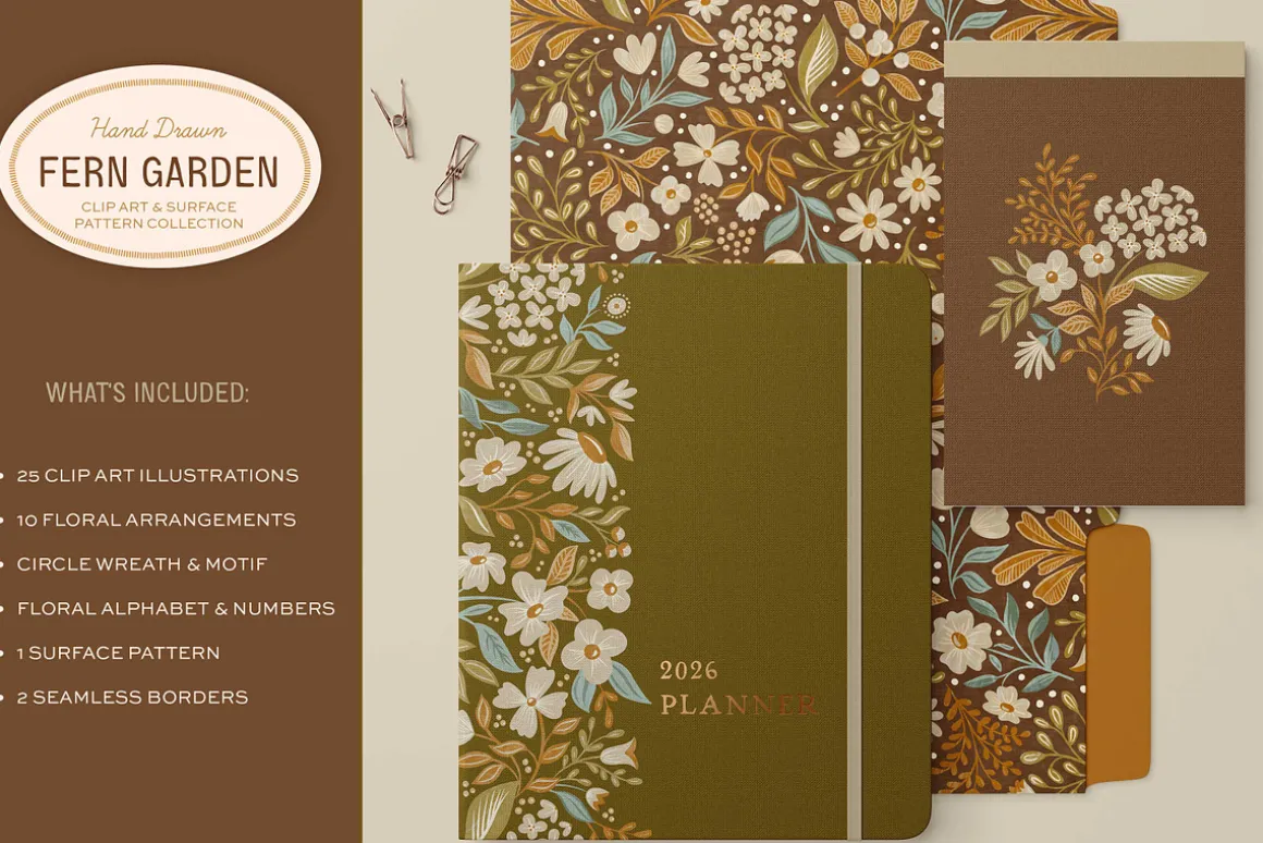 Fern Floral Illustrations & Pattern