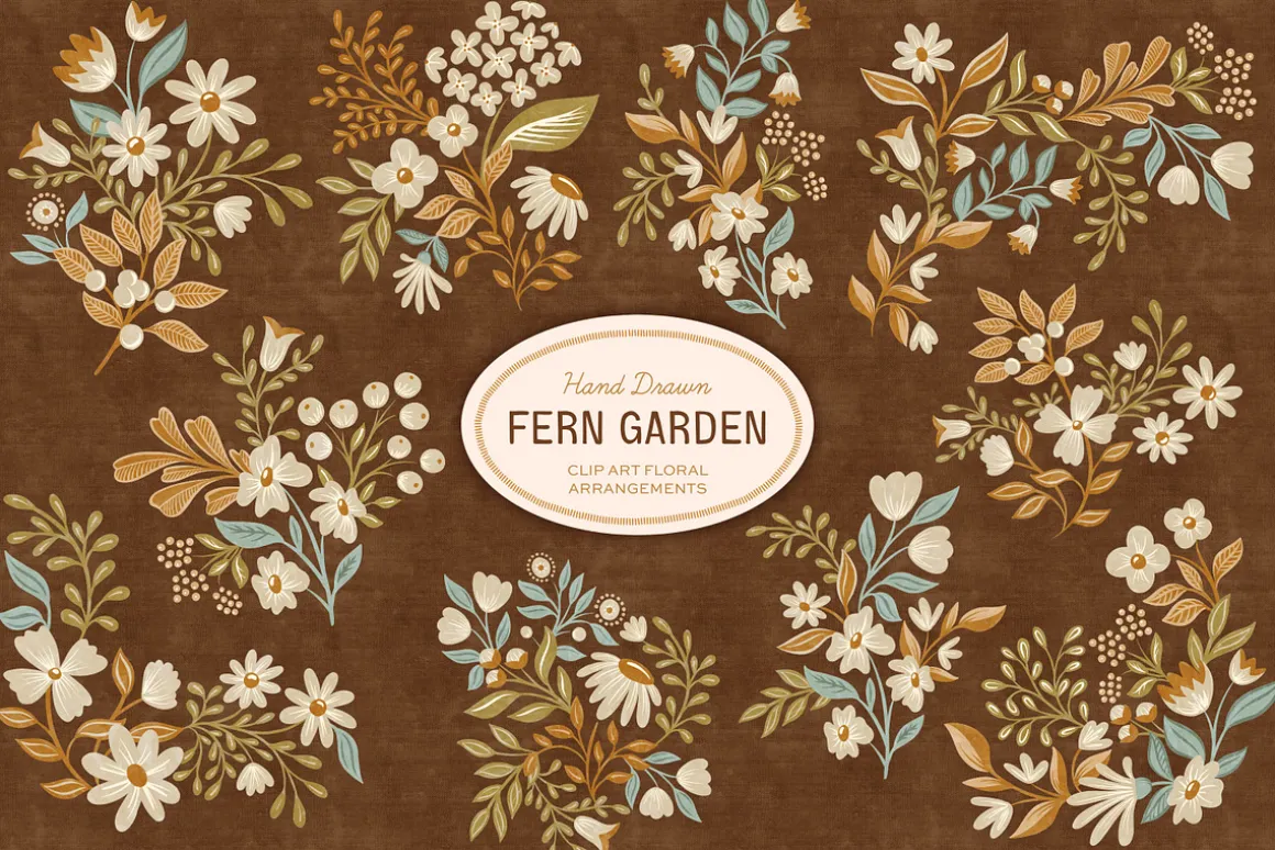 Fern Floral Illustrations & Pattern