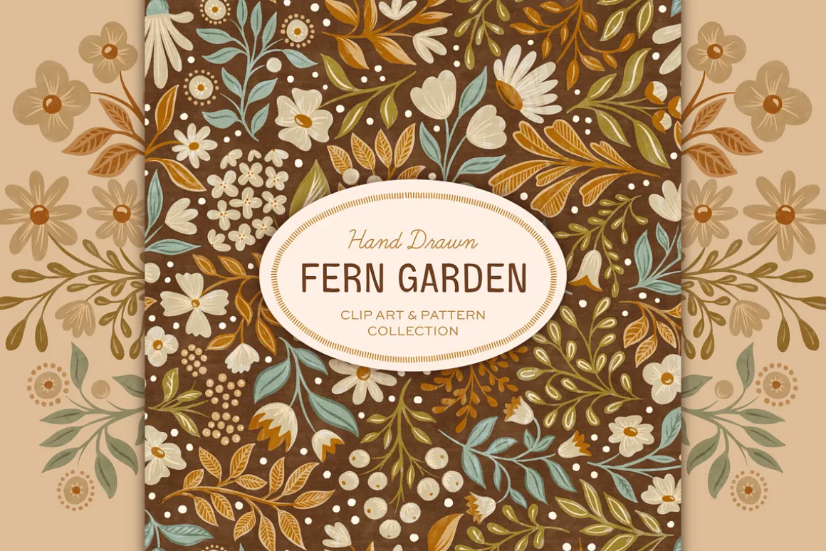 Fern Floral Illustrations & Pattern