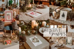 Festive Paper | Christmas Mockups