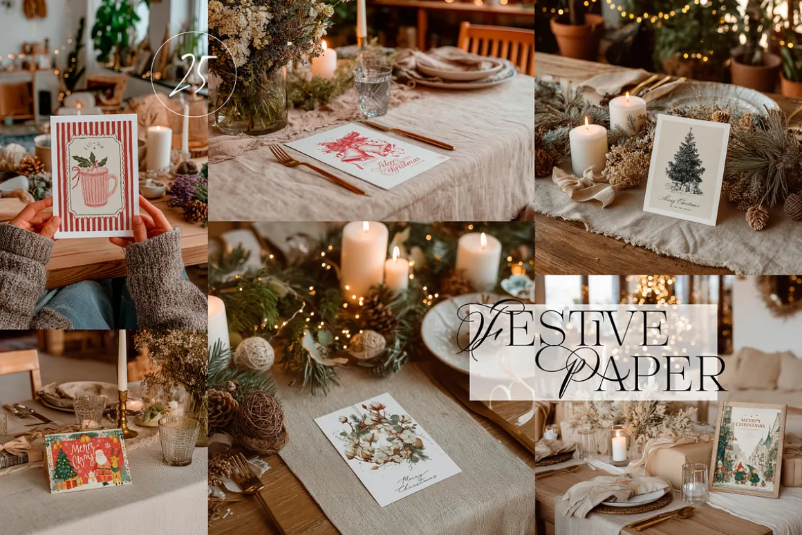 Festive Paper | Christmas Mockups