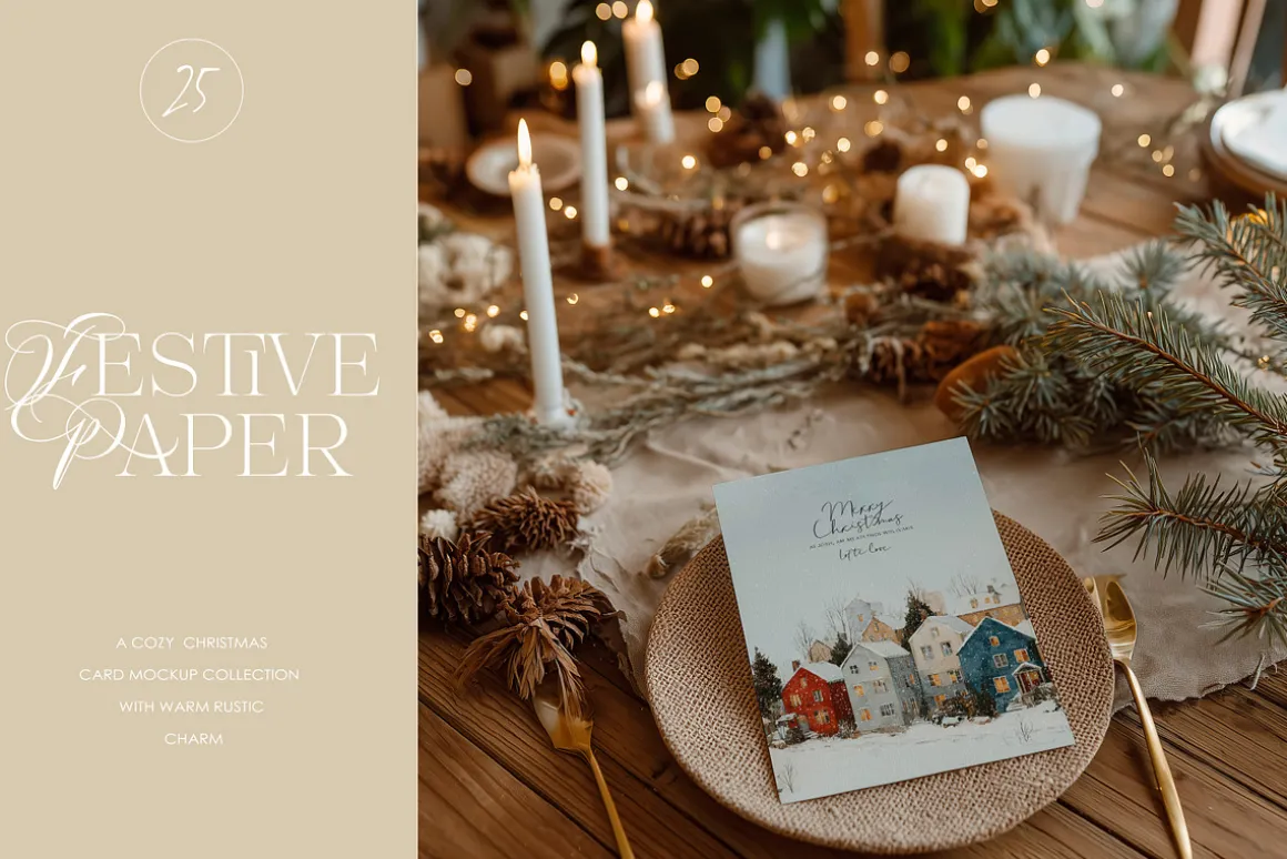 Festive Paper | Christmas Mockups
