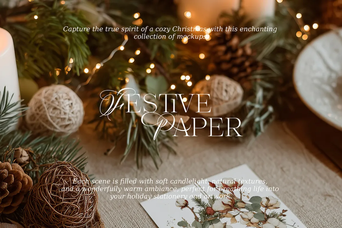 Festive Paper | Christmas Mockups