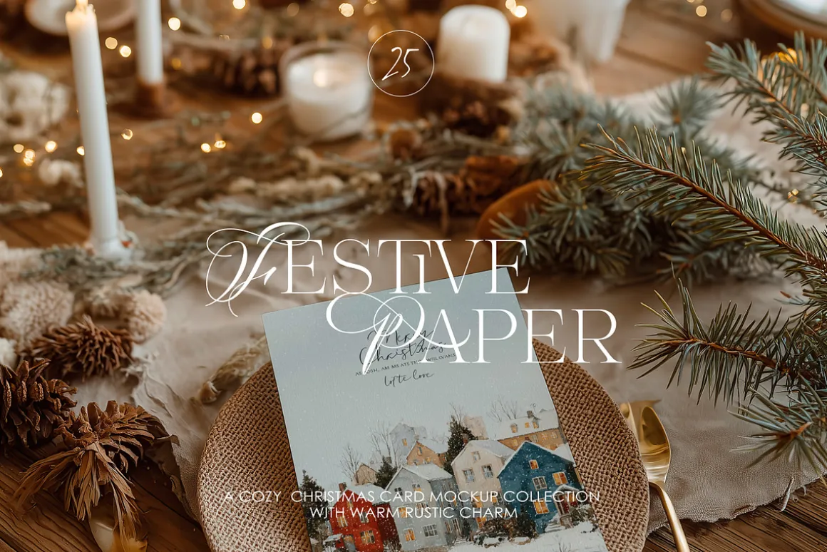 Festive Paper | Christmas Mockups