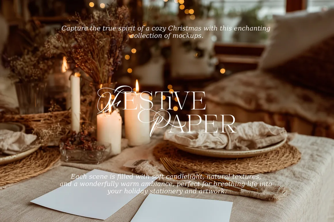 Festive Paper | Christmas Mockups