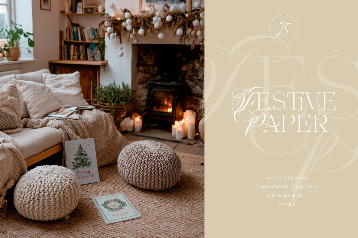 Festive Paper | Christmas Mockups