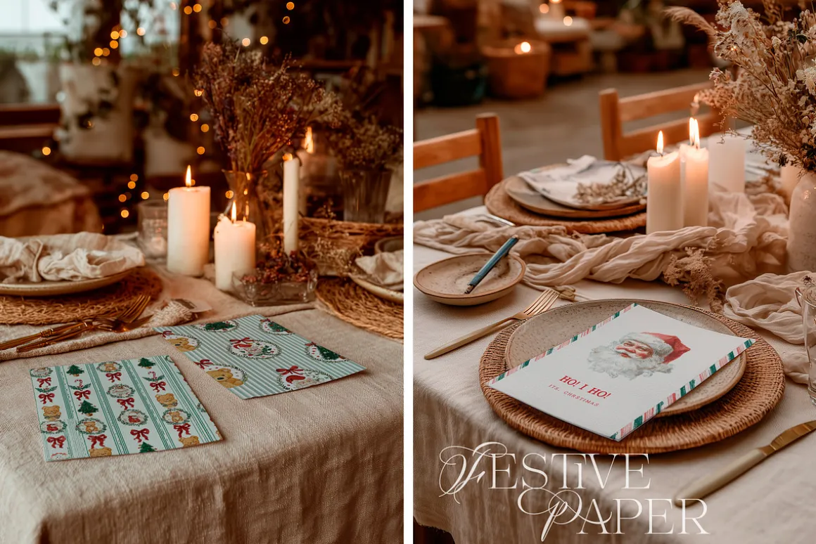 Festive Paper | Christmas Mockups