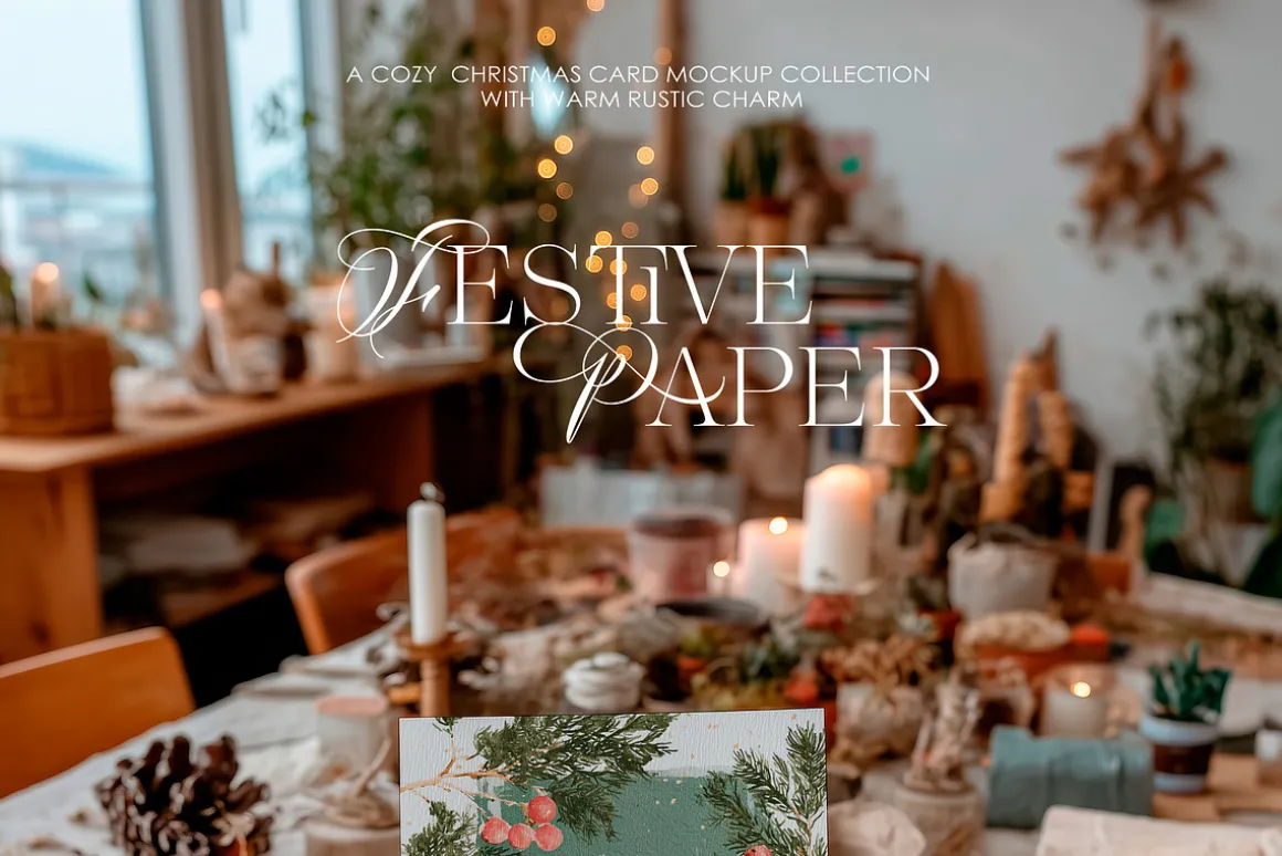 Festive Paper | Christmas Mockups