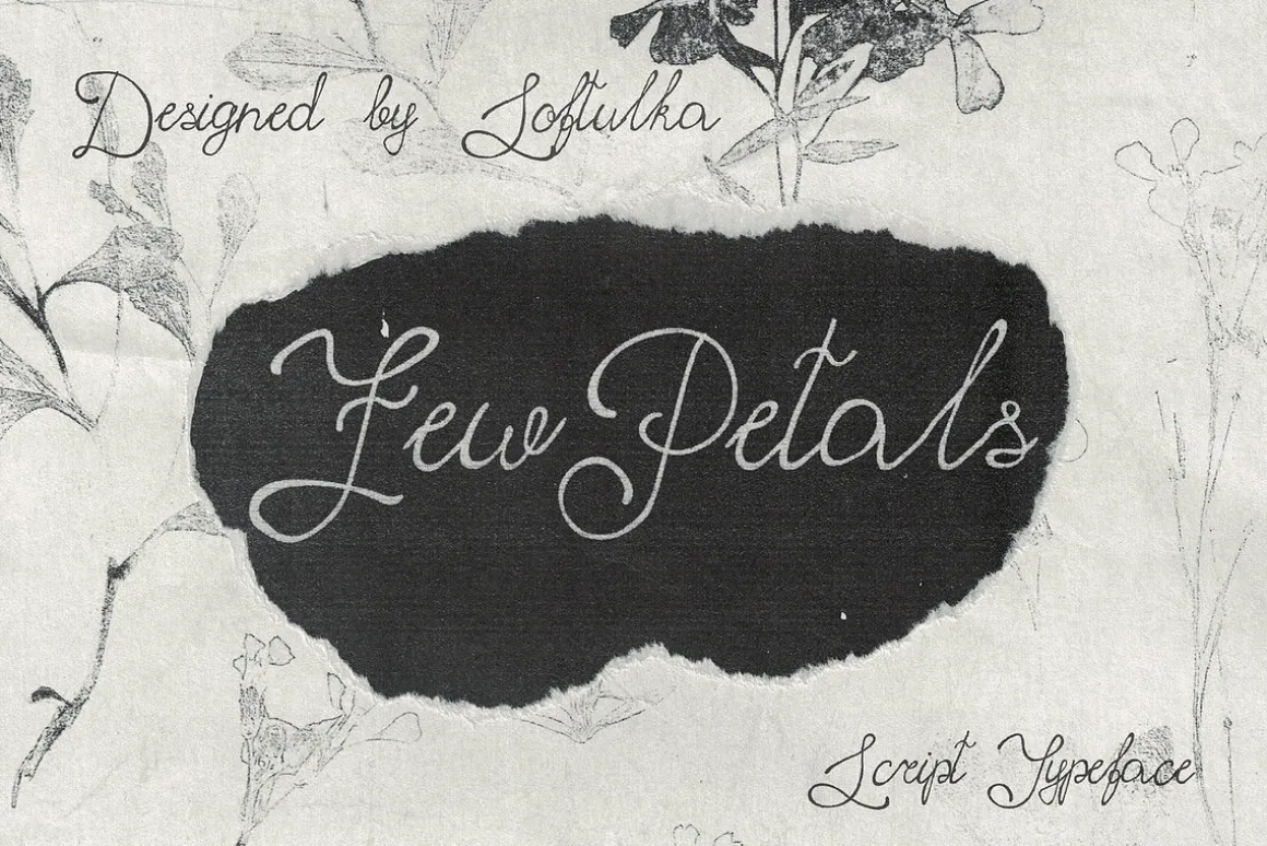 Few Petals. Dreamy Script Typeface
