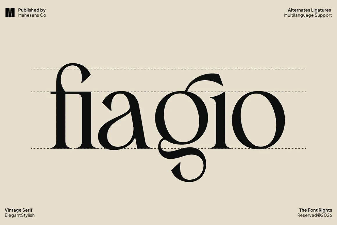 Fiagio – Elegant Vintage Serif