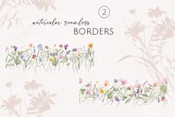 FIELD watercolor wildflowers