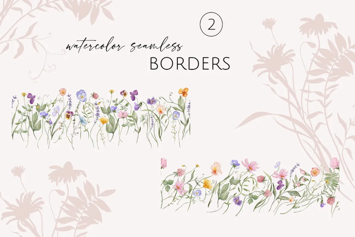 FIELD watercolor wildflowers