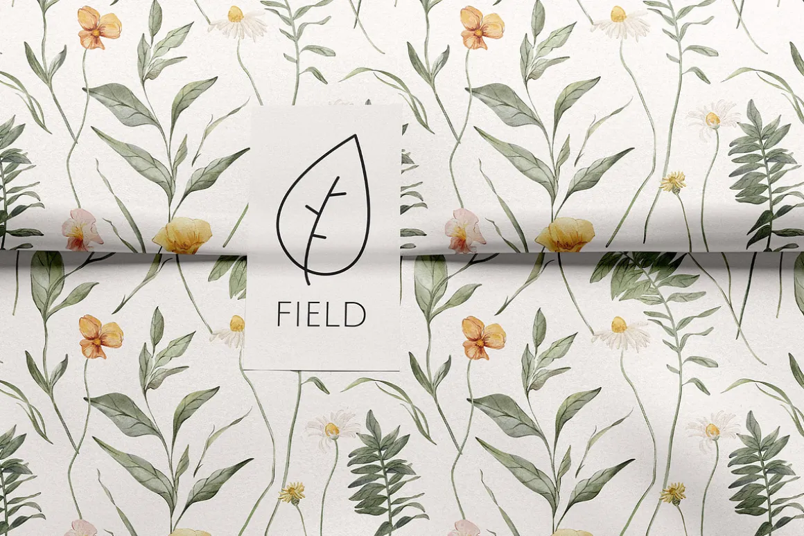 FIELD watercolor wildflowers