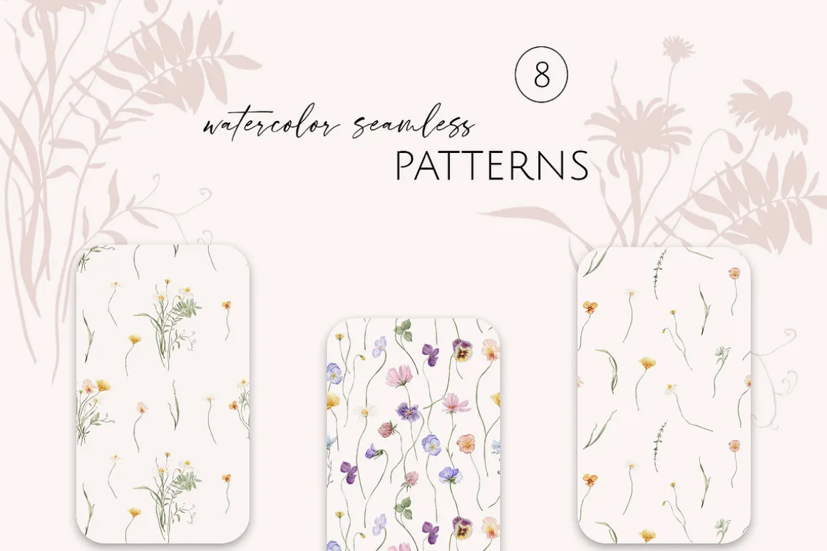 FIELD watercolor wildflowers