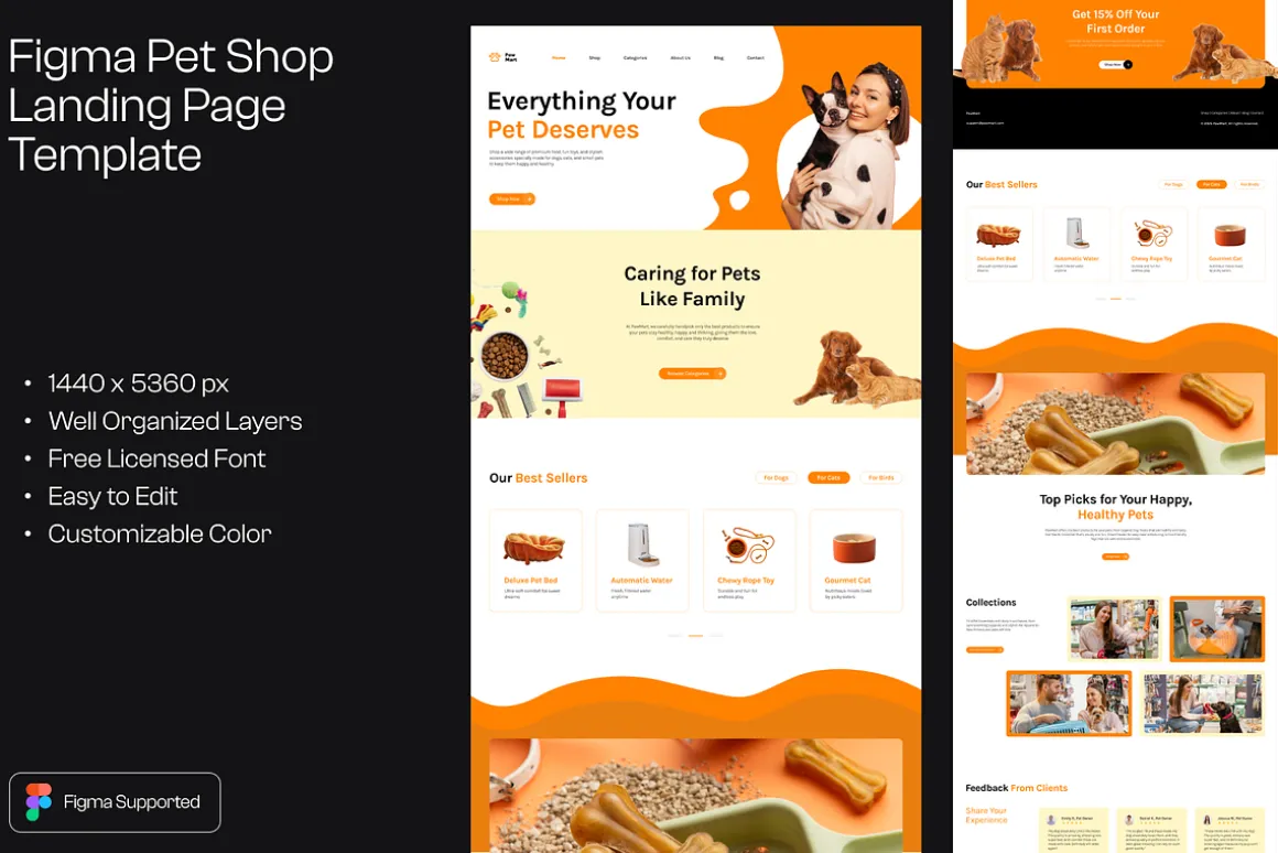 Figma Pet Shop Landing Page