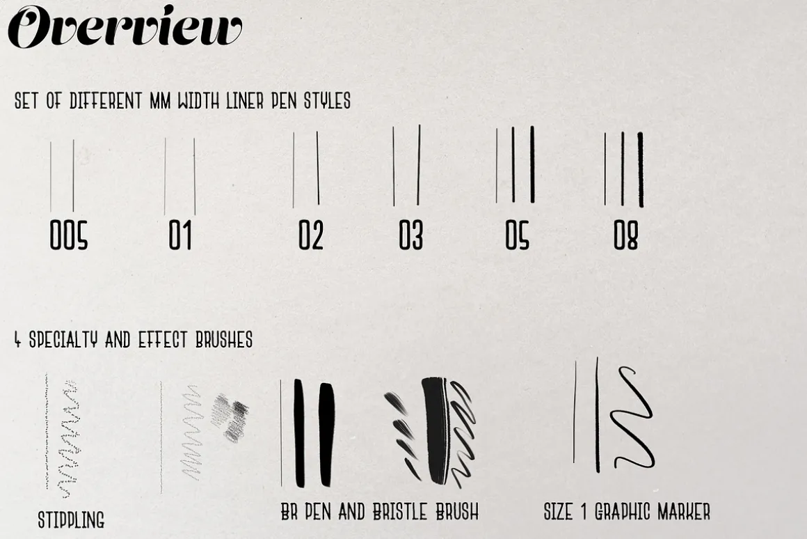FineLiner Ink Procreate Brushes