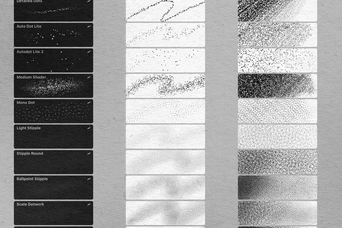 Fine Line & Stipple Brushes