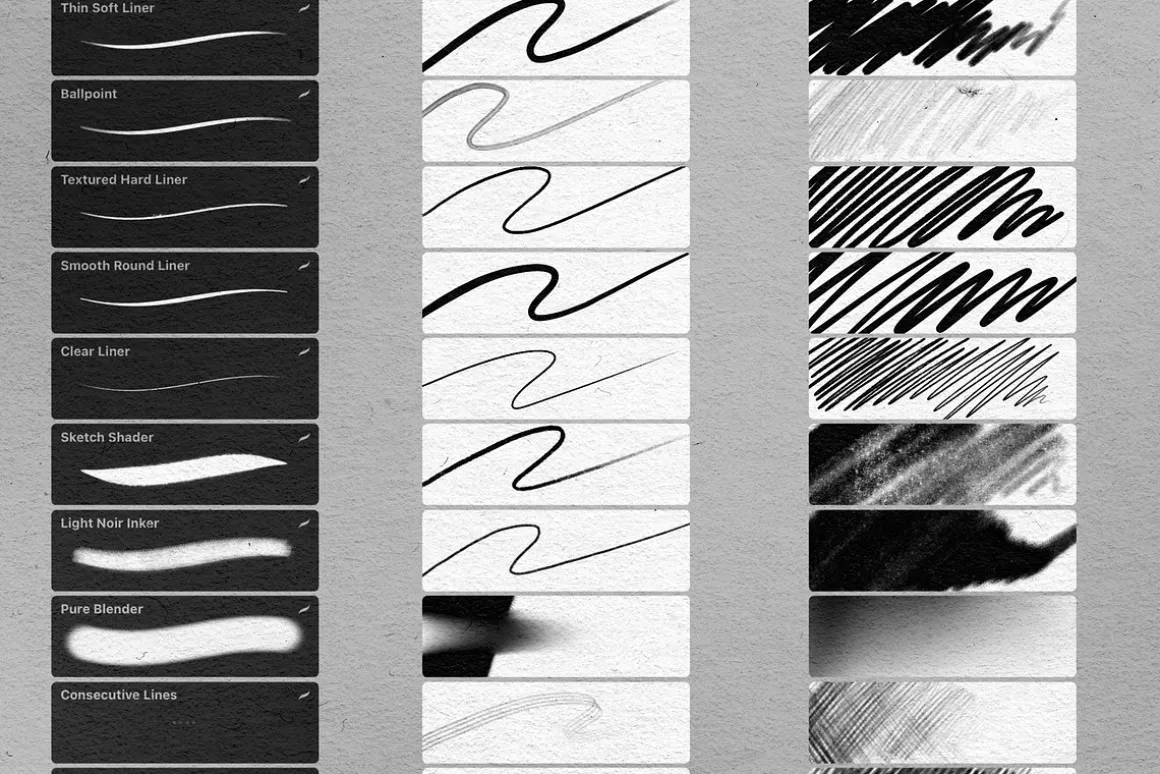 Fine Line & Stipple Brushes