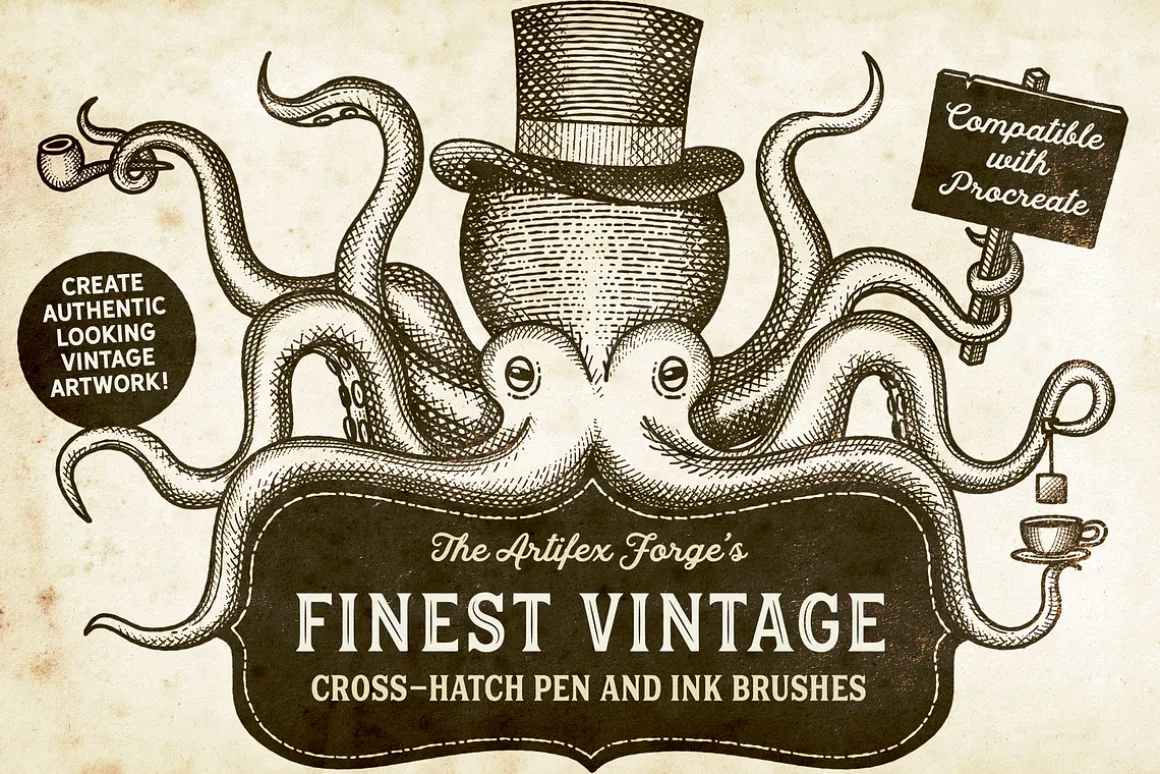 Finest Vintage - Procreate Brushes
