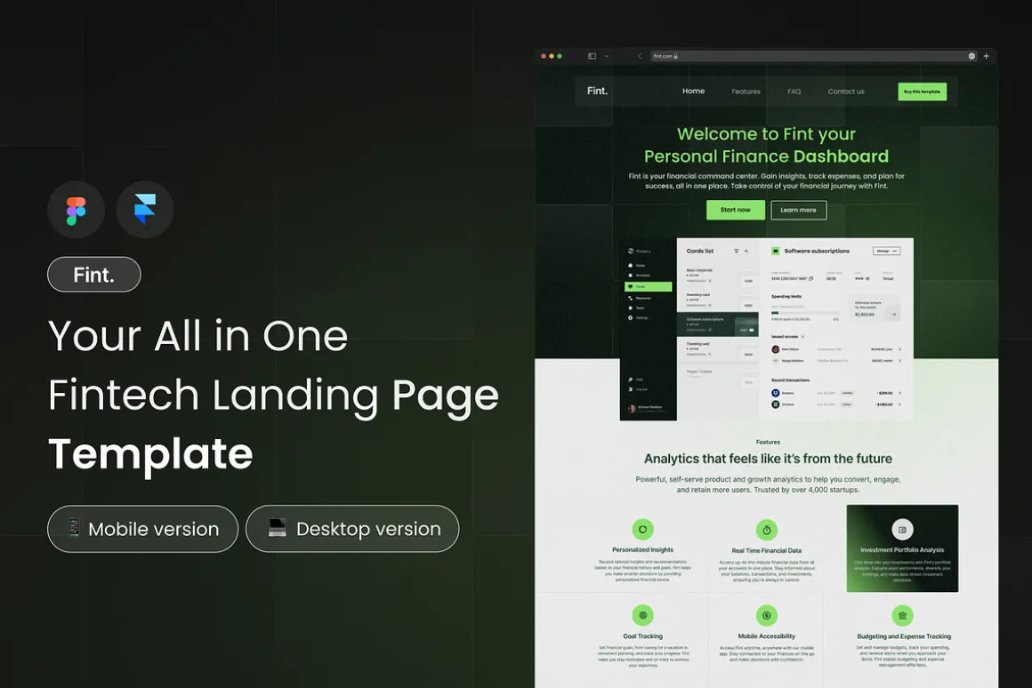 Fint - Modern Finance Landing Page