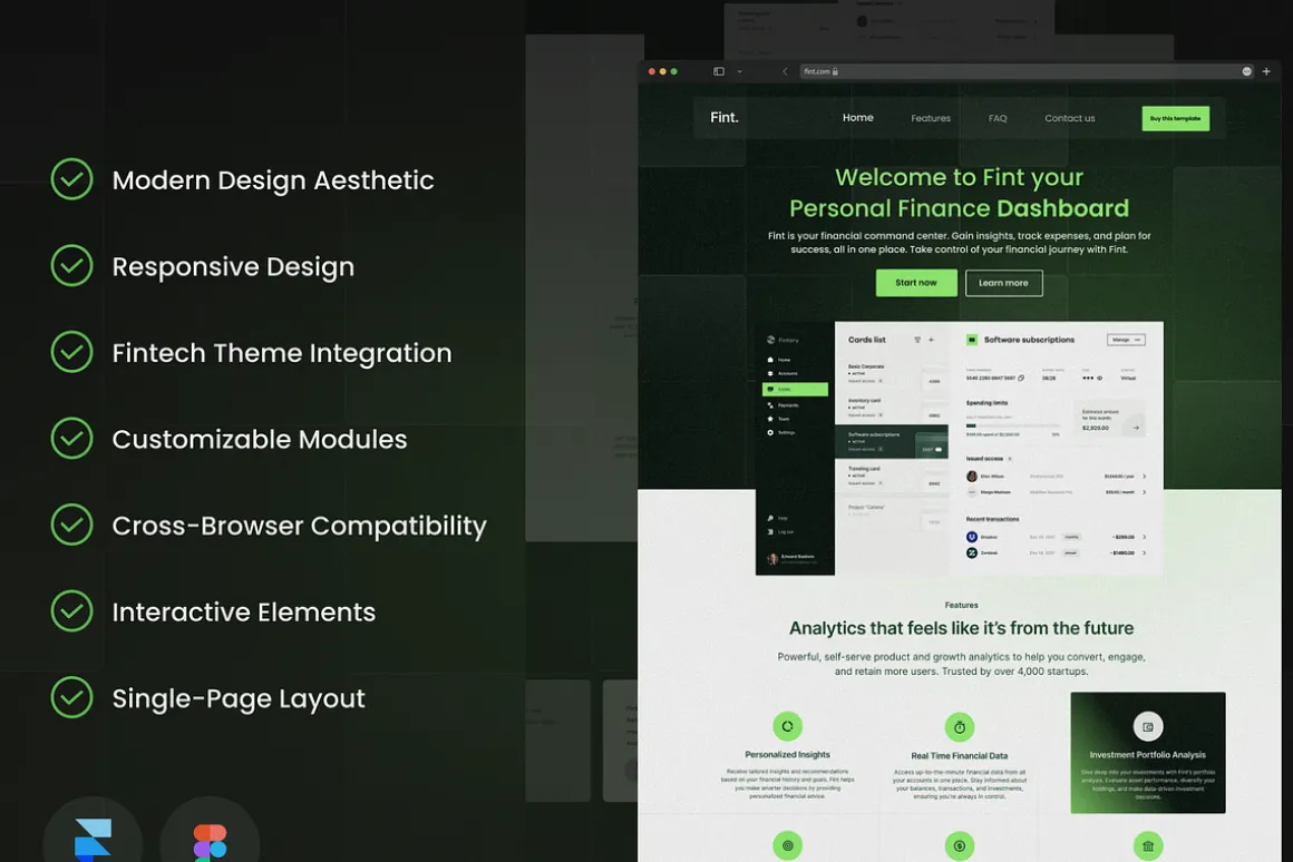 Fint - Modern Finance Landing Page