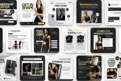 Fitness Coach Canva Template Bundle