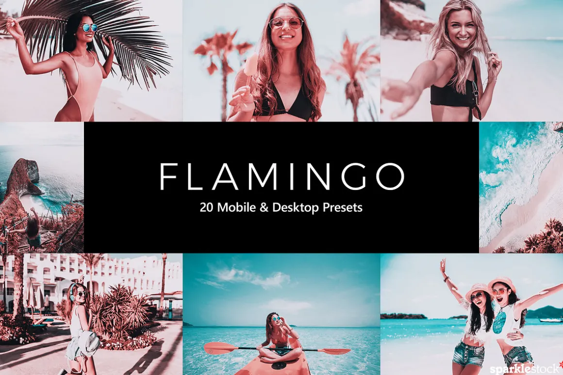 20 Flamingo Lightroom Presets & LUTs